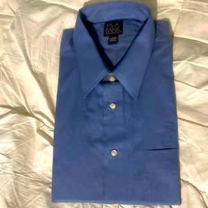 Jos A Bank blue Claudius style long sleeve polo